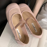 Xajzpa Spring Autumn Designer Elastic Band Mesh Women Ballet Flats Round Toe Casual Mules Shoes Zapatos De Mujer