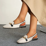 Xajzpa Women Platform Sandals Anti-slip Closed Toe Metal Shoes Women Flat Outdoor Round Toe Wedge Sandals Women Sandalias De Mujer