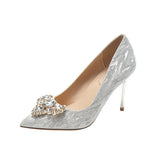 Xajzpa Shallow Mouth Fine Heeled Shoes Stiletto Beige Rubber High PU Slides Super Thin Beige High Heels Fine Heeled Shoes Shallow Mouth