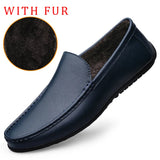 Xajzpa Genuine Leather Loafers Men Design Moccasin Fashion Slip On Soft Flat Casual Men Shoes Adult Male Footwear Handmade Boat Shoes