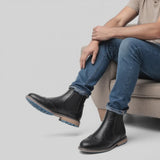 Xajzpa Brogue Men Chelsea Boots American style Comfortable Fashion Leather ankle Boots