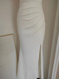 Xajzpa Fashion Dress Women's Single Shoulder Forked Fish Tail White Elegant Dresses 2025 Summer New Tide