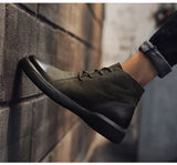 Xajzpa Men's Chelsea Cotton Boots Winter Men's Genuine Leather Shoes High Top Men Plush Sapato Social Masculino Zapatos Para Hombres