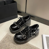 Xajzpa Punk Gothic Lolita Shoes Women AutumnThick Sole Brand Platform Mary Jane Shoes Wedge High Heels Party Cosplay Designer