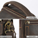 Xajzpa 100% Genuine Leather Men Shoulder Bags Husband Retro Crazy Horse Leather Male Messenger Crossbody Bags Vintage Cross Body