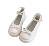 Xajzpa Women's spring summer new style shallow mouth thick sole temperament single shoe bow simple versatile casual women's shoes