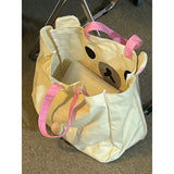 New Cute Rilakkuma Korilakkuma Bear Children Girls Big Canvas Handbags Tote Bags For Women