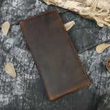 Xajzpa High Quality Zipper Long Purse Male Female Purse Wallet For 6inch Iphone Vintage Designer Men Women Leather Long Wallet