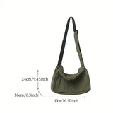 Xajzpa  Women's Messenger Bag Vintage Handbag Canvas Teenager Shoulder Tote Bags Casual Handbag Crossbody Handbags