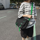 Xajzpa - Japanese Simple Messenger Bags Korean Men Bag Younth Student Nylon Waterproof Canvas Bag Light Crossbody Bags for Women Satchels