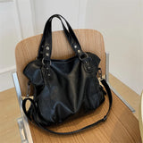 High-capacity Shoulder Bags For Women Solid Color Quality Soft Crossbody Handbag Lady Travel Tote Bag Fashionable Minimalist Bag