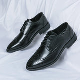 Xajzpa 2025 High Quality Handmade Oxford Dress Shoes Men Genuine Cow Leather Suit Shoes Footwear Wedding Formal Italian Shoes Hot