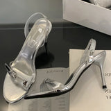 Xajzpa Summer Fashion Narrow Band Open Toe Sandals Thin Low Heel Gladiator Women Party Shoes Zapatos De Mujer