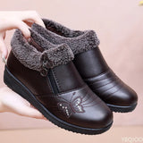 Xajzpa Winter flat bottom anti slip low top shoes for women providing warmth simplicity comfort wear resistance women's winter shoes