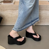 Xajzpa Slippers Women Summer Shoes For Girls Pantofle Platform Shale Female Beach Luxury Slides On A Wedge Heeled Mules Rubber Flip Flo