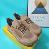 Xajzpa Low Cut Sports Shoes for Men Trendy Mesh Fabric with Lace Up Breathable Flat Shoes 2025 Breathable Outdoor White Jogging Shoes