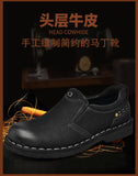 Xajzpa Men Genuine Leather Vintage Loafers Casual Shoes Mens Breathable Driving Flats Fashion Sewing Men Leisure Shoes Sneakers