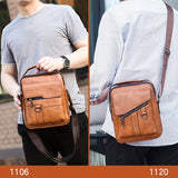 1pc Large Capacity PU Leather Men's Shoulder Bag, Casual Messenger Simple Business Trendy Sling Bag