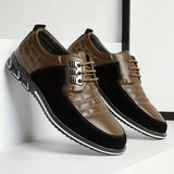 Men's Plaid Smart Casual Oxford Dress Shoes, Wear-resistant Lace-up Formal Oxford Shoes For Wedding Business