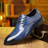 Xajzpa Men's Plaid Pattern Pointed Pointed-toe Derbies, Wear-resistant Anti-skid Lace-up Dress Shoes For Business Office