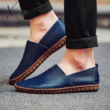 Casual Shoes Spring Summer Genuine Leather Men Loafers New Outdoors Fashion Solid Solors Soft