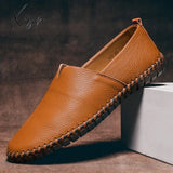 Casual Shoes Spring Summer Genuine Leather Men Loafers New Outdoors Fashion Solid Solors Soft