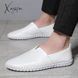 Casual Shoes Spring Summer Genuine Leather Men Loafers New Outdoors Fashion Solid Solors Soft