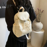 Casual Women High Capacity Backpacks Solid Designer Pu Leather School Shoulder Bag For Teenagers