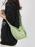 Checkered Pattern Crossbody Bag Bags