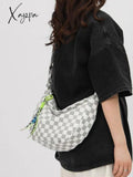 Checkered Pattern Crossbody Bag Bags