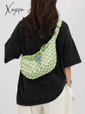 Checkered Pattern Crossbody Bag Bags