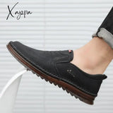 Classic Men Casual Shoes Spring Breathable Solid Colors Soft Flats Moccasins Pu Leather Loafers