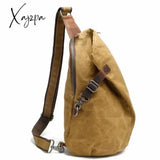 Crossbody Bag For Men Messenger Chest Pack Casual Waterproof Canvas Single Shoulder Strap