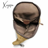 Crossbody Bag For Men Messenger Chest Pack Casual Waterproof Canvas Single Shoulder Strap