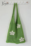 Cut-Out Flowers Shoulder Eco Bag Green / One Size Bags