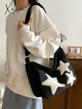 Cute Star Print Crossbody Bag Black / One Size Bags