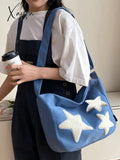 Cute Star Print Crossbody Bag Blue / One Size Bags