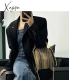 Designer Fashion Trend Handbag One Shoulder Crossbody Tassel Chain Messenger Dinner Bags For Women