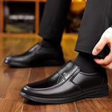 PLUS SIZE Mens Stylish Slip-On Dress Shoes - Ultra-Comfortable, Non-Skid & Durable - Perfect for Formal to Outdoor Wear