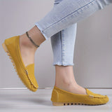 Women's Solid Color Flat Shoes, Casual Slip On Plain Toe Shoes, Lightweight & Comfortable Shoes