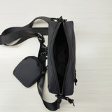 1pc Mens Commuter Shoulder Bag - Waterproof Nylon Backpack with Adjustable Strap, Portable and Stylish for Daily Commute - Hand Washable and Easy to Clean, Black Color