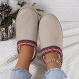 Women's Solid Color Fluffy Boots, Platform Soft Sole Thermal Lining Winter Boots, Non-slip Warm Snow Boots