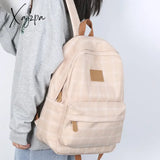 Fashion College School Bag Backpacks For Women Striped Book Packbags Teenage Girls Men Travel