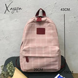 Fashion College School Bag Backpacks For Women Striped Book Packbags Teenage Girls Men Travel