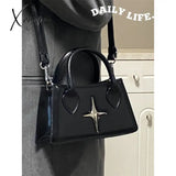 Fashion Design Star Ladies Shoulder Bag Retro Black Sweet Cool Women’s Messenger Bags Simple Pu