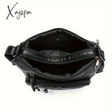 Fashion Multi Zipper Crossbody Bag Soft Vegan Leather Shoulder Women’s Pockets Handbag Purse