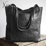 Fashionable Retro Leather Tote Bag - Durable Oil Pu With Spacious Multi Pockets Versatile Shoulder