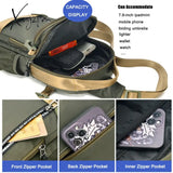 Geestock Waterproof Men’s Shoulder Bag Outdoor Crossbody Sling Bags Large Capacity Travel Sport