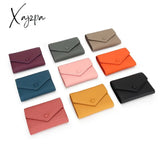 Genuine Leather Women’s Foldable Cowhide Short Wallet Fashion Envelope Triple Fold Purse