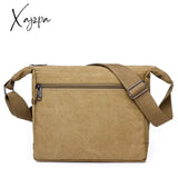 Horizontal Men’s Canvas Shoulder Messenger Bag To Do Business Collection Wallet Travel Mobile Phone